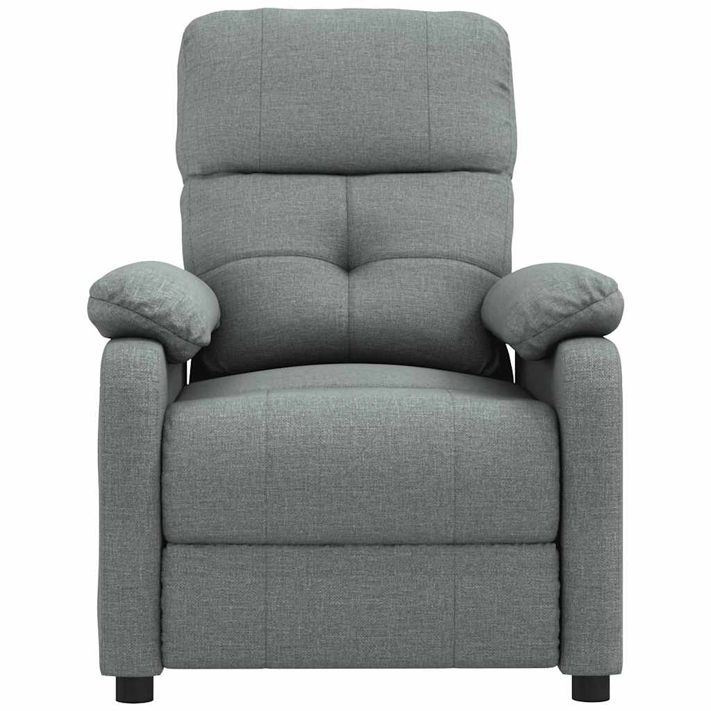 Massagesessel Hellgrau Stoff