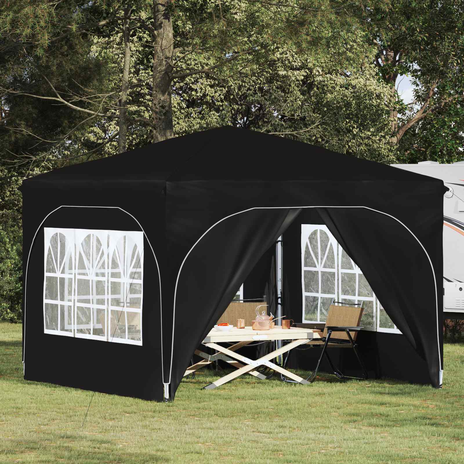 Pop-up Partyzelt 290 x 290 x 245 cm Creme