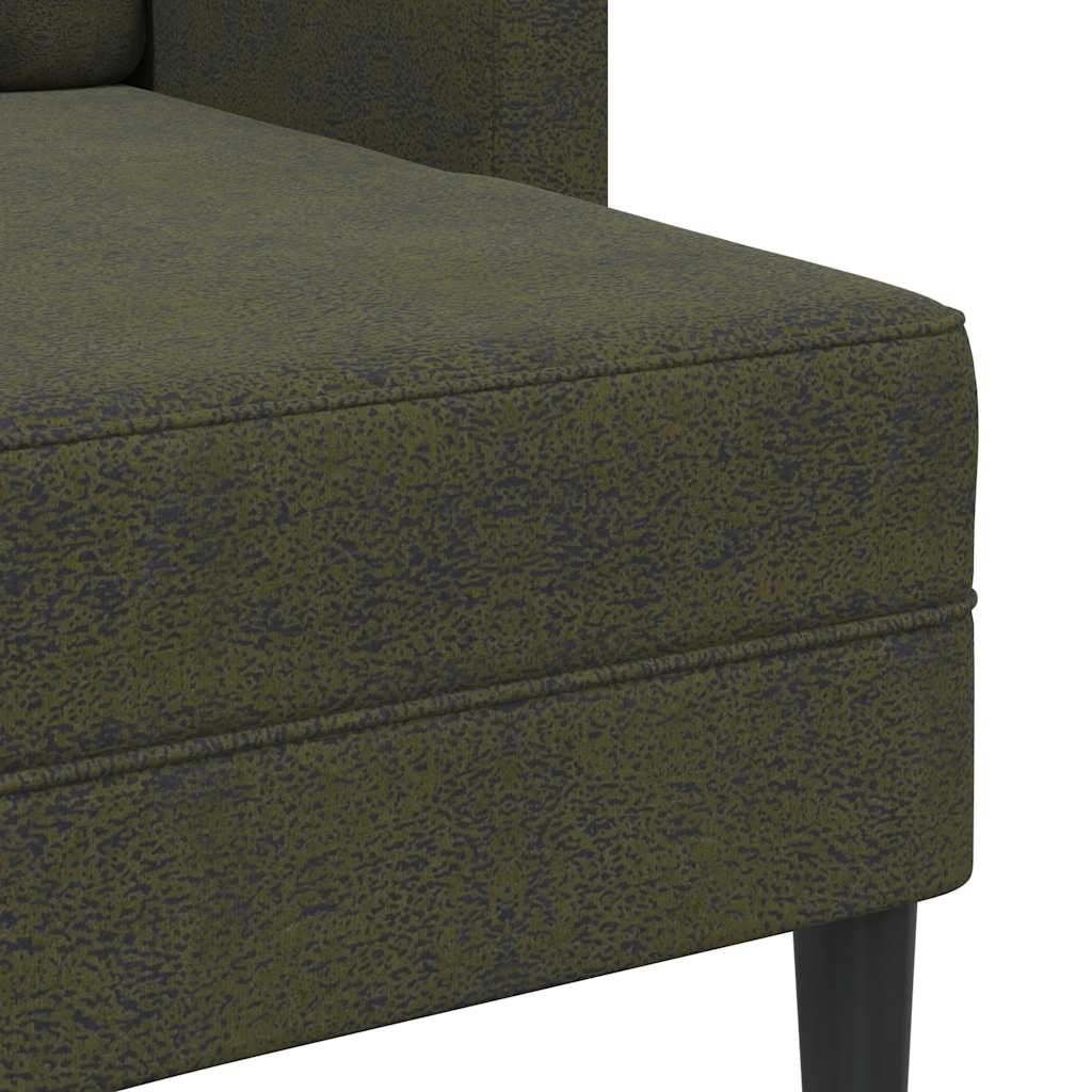 2-Sitzer-Sofa mit Chaiselongue L-Form Braun 125 cm Kunstleder