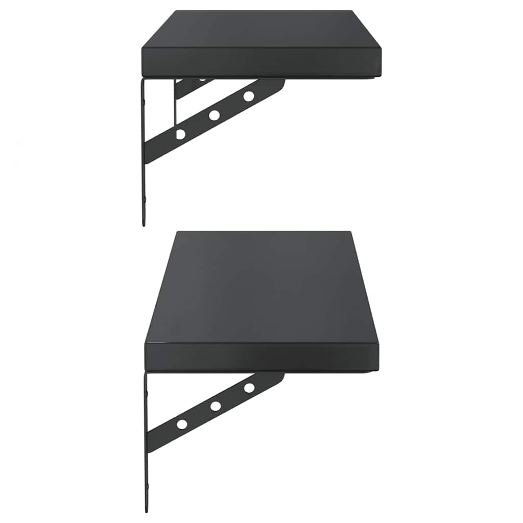 Wandregale 2 Stk. 100x40 cm Silbern Edelstahl