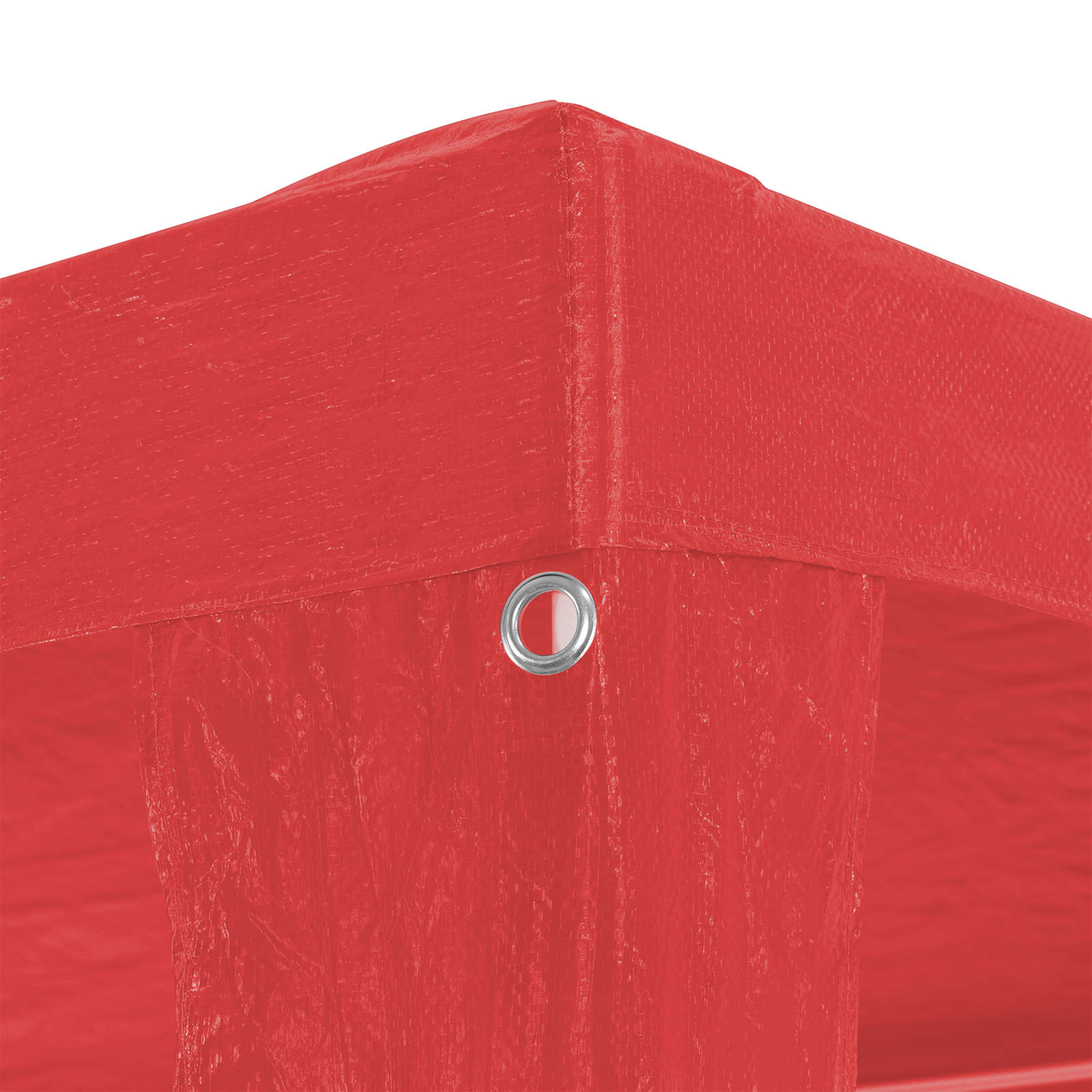 Partyzelt 400 x 300 x 255 cm Rot PE und Stahl