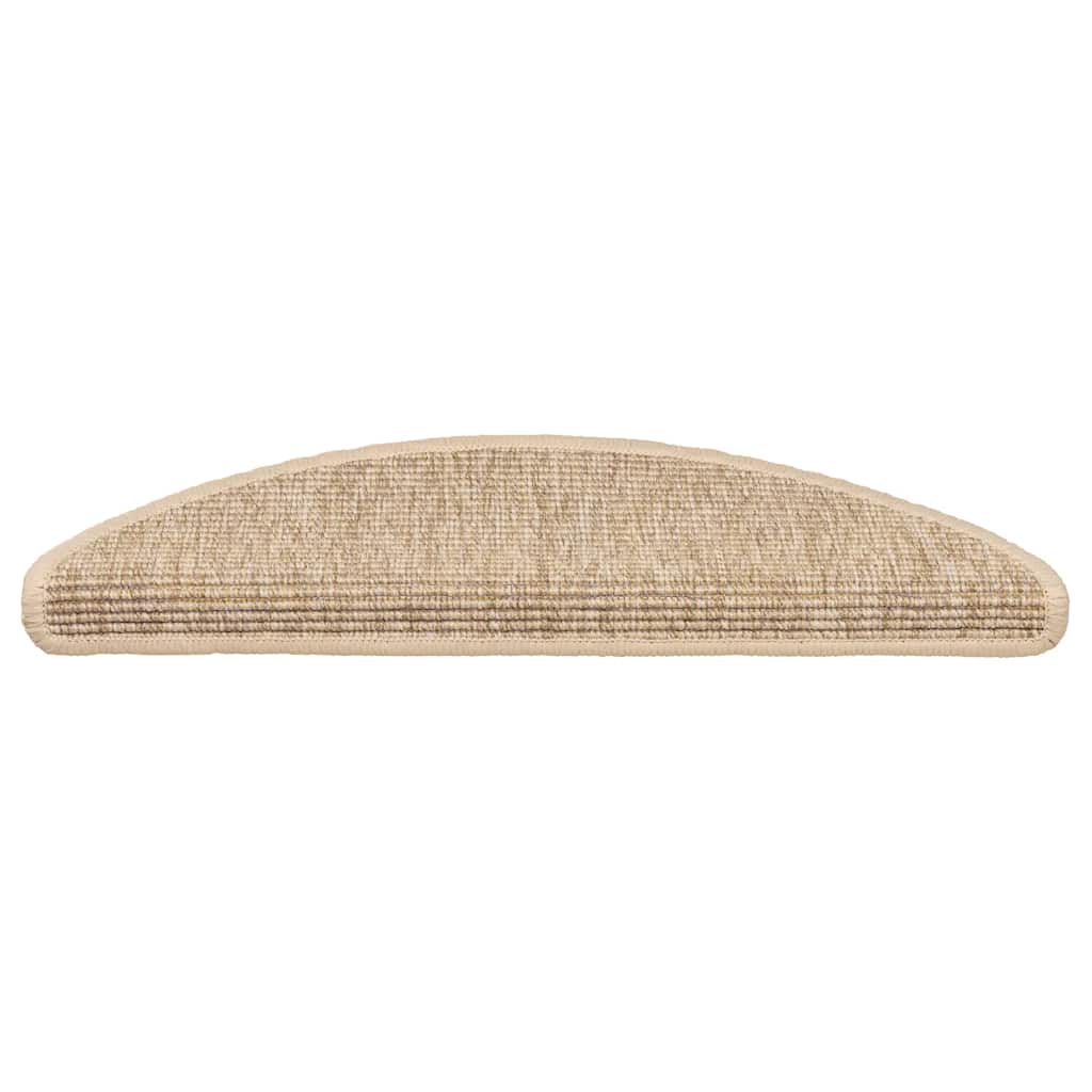 Stufenmatten 15 Stk. 56x17x3 cm Beige und Grau Halbrund