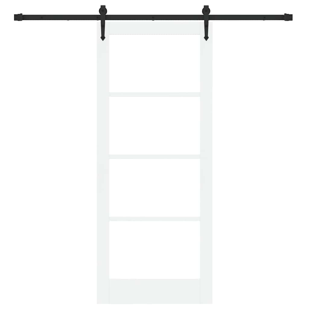 Schiebetür Natur 61 x 198,5 cm Massivholz Kiefer und Glas