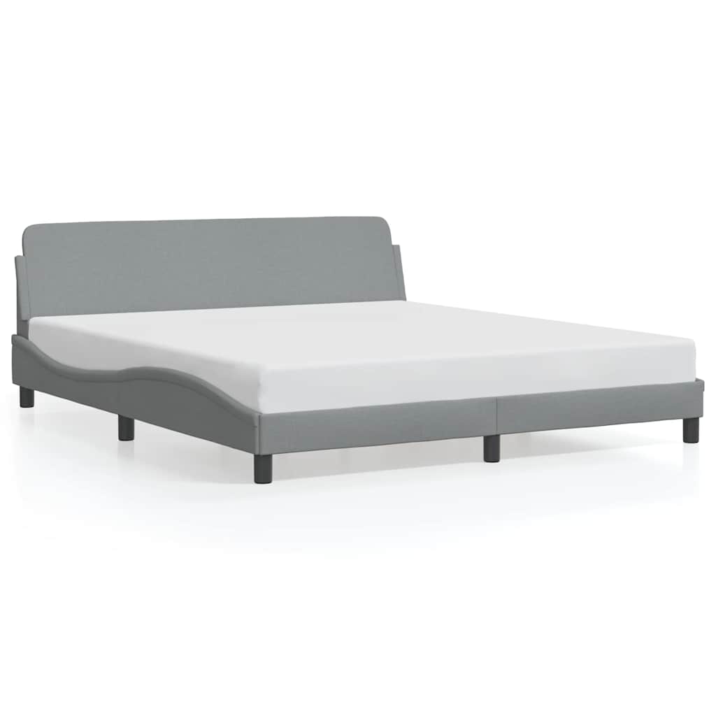 Bettgestell "Dover" Hellgrau 100x190 cm Stoff
