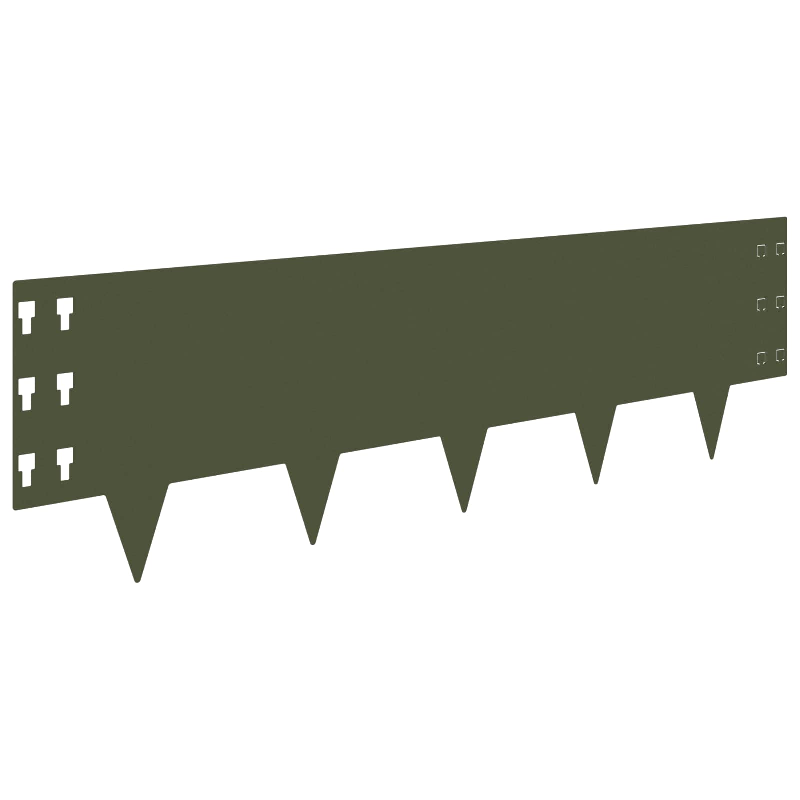Raseneinfassung 10 pcs 100 x 12 cm Stahl Schwarz