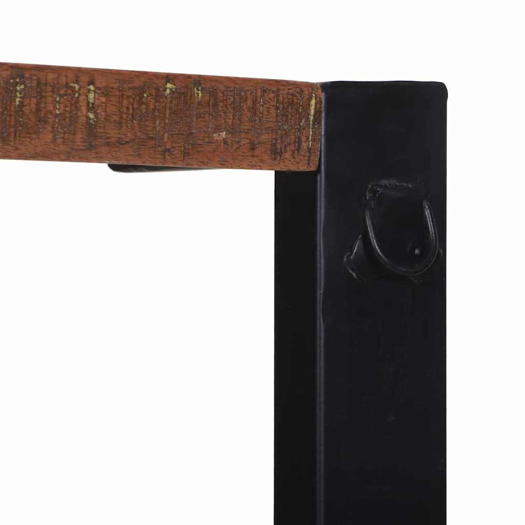 Küchenregal Braun und Schwarz 80 x 40 x 160 cm Massivholz Mango