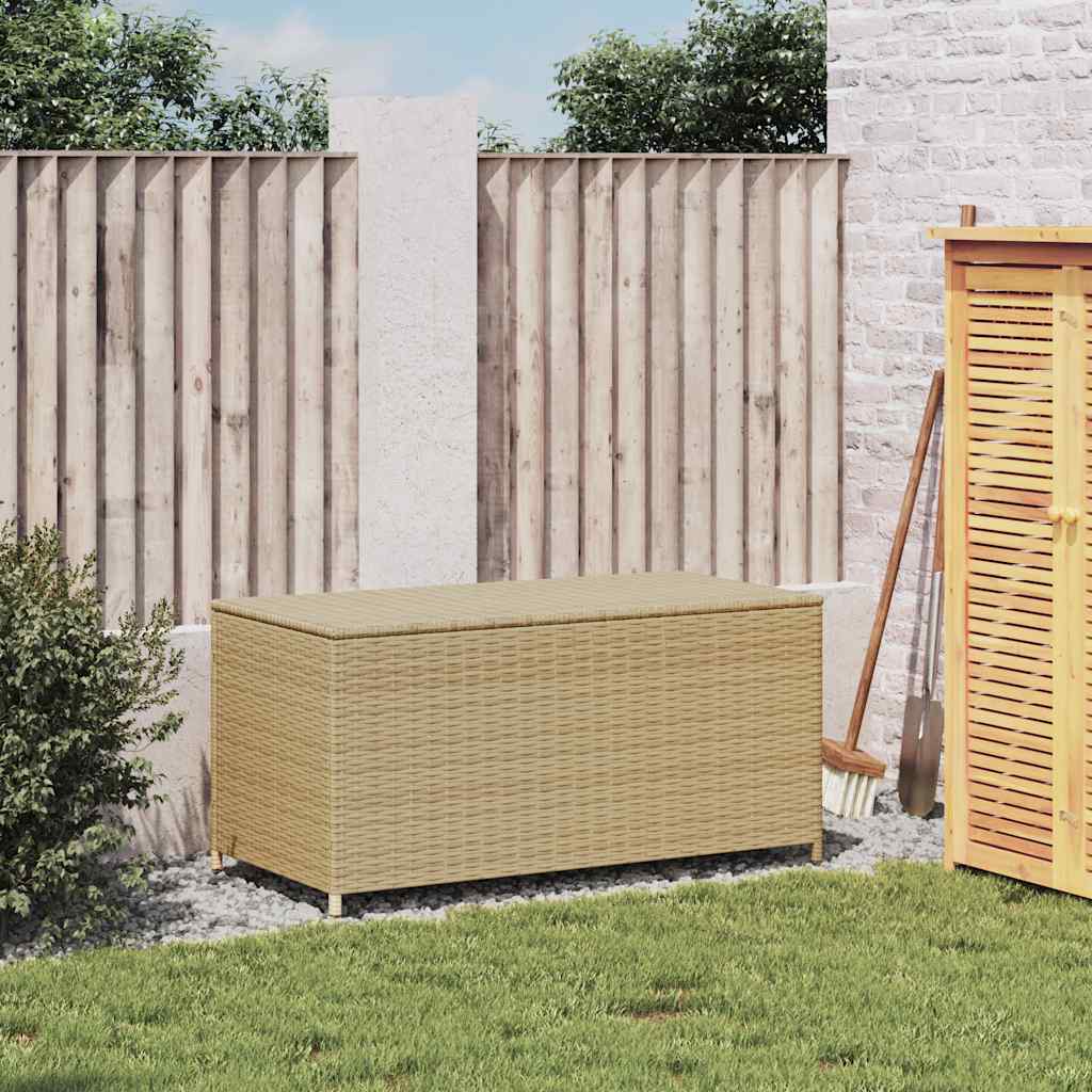 Gartentruhe Schwarz 283L Poly Rattan