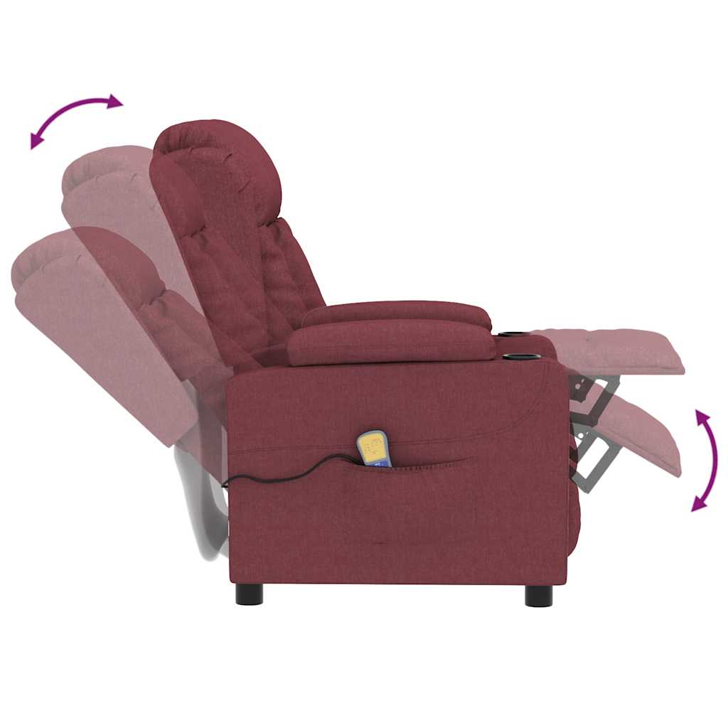 Massagesessel Hellgrau Stoff