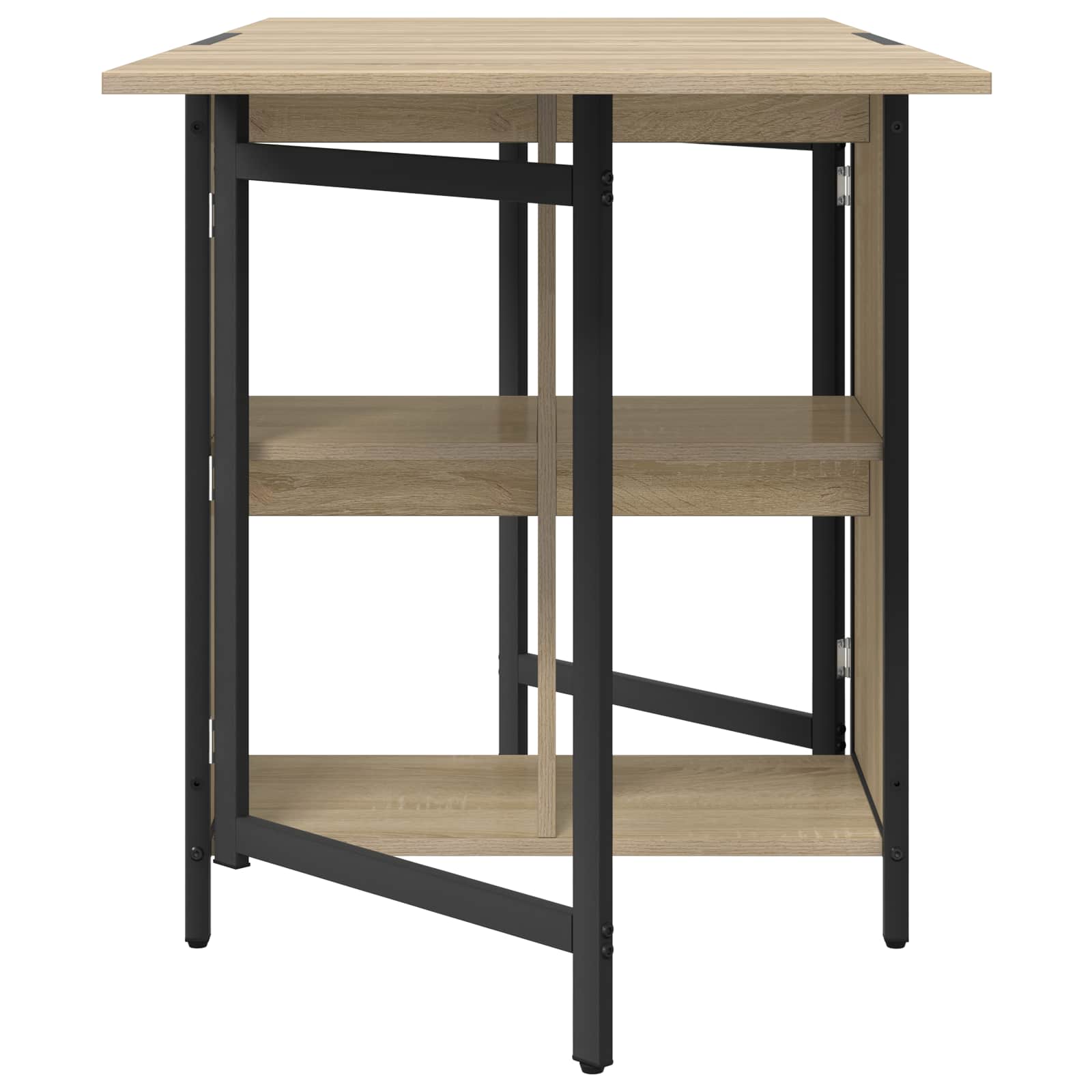 Esstisch 144 x 60 x 75 cm Holzwerkstoff Schwarze Eiche