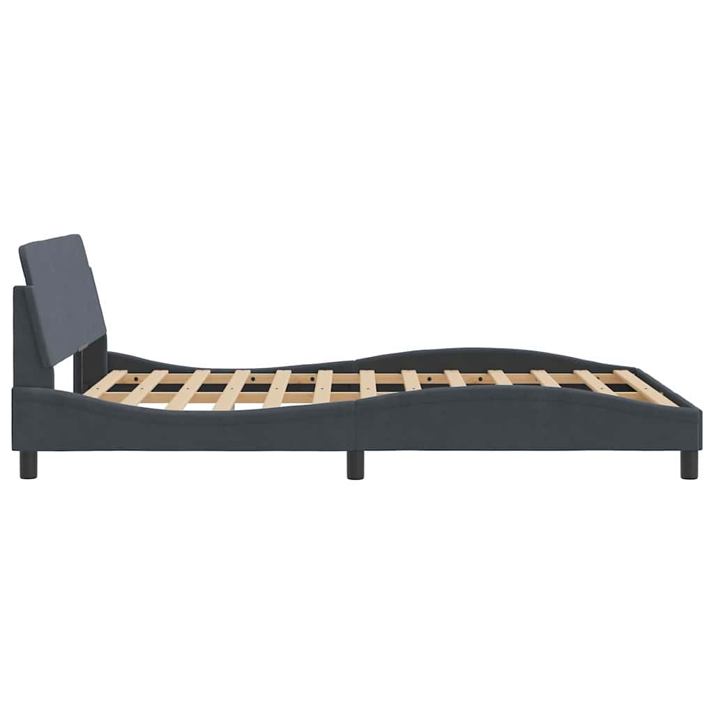 Bettgestell Dover Dunkelgrau 90x190 cm Samt