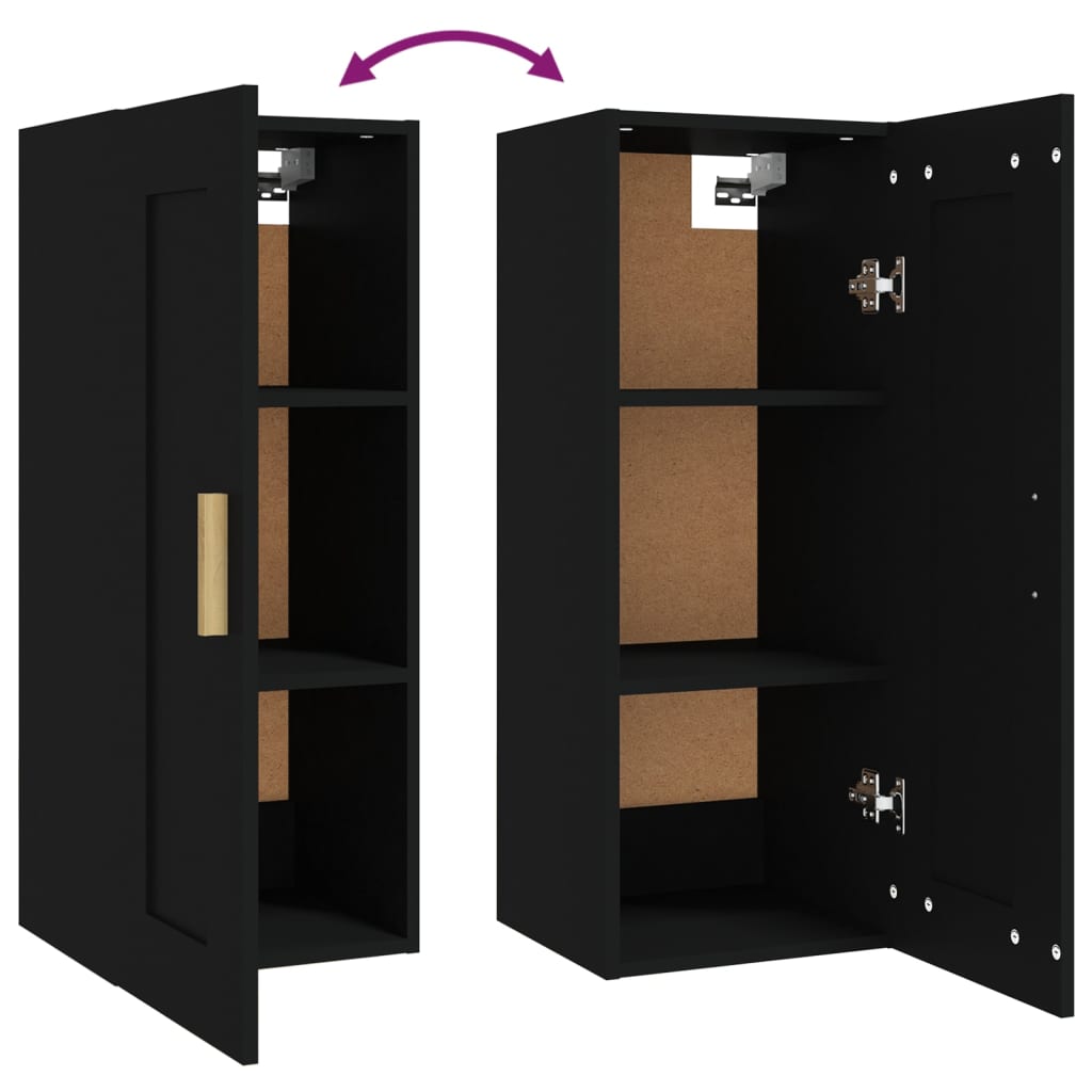 Wandschrank Weiß 35x34x90 cm Holzwerkstoff