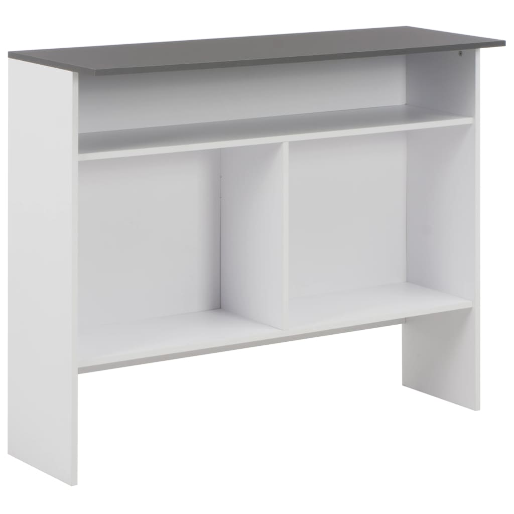 Bartisch mit 2 Tischplatten Weiß 130x40x120 cm