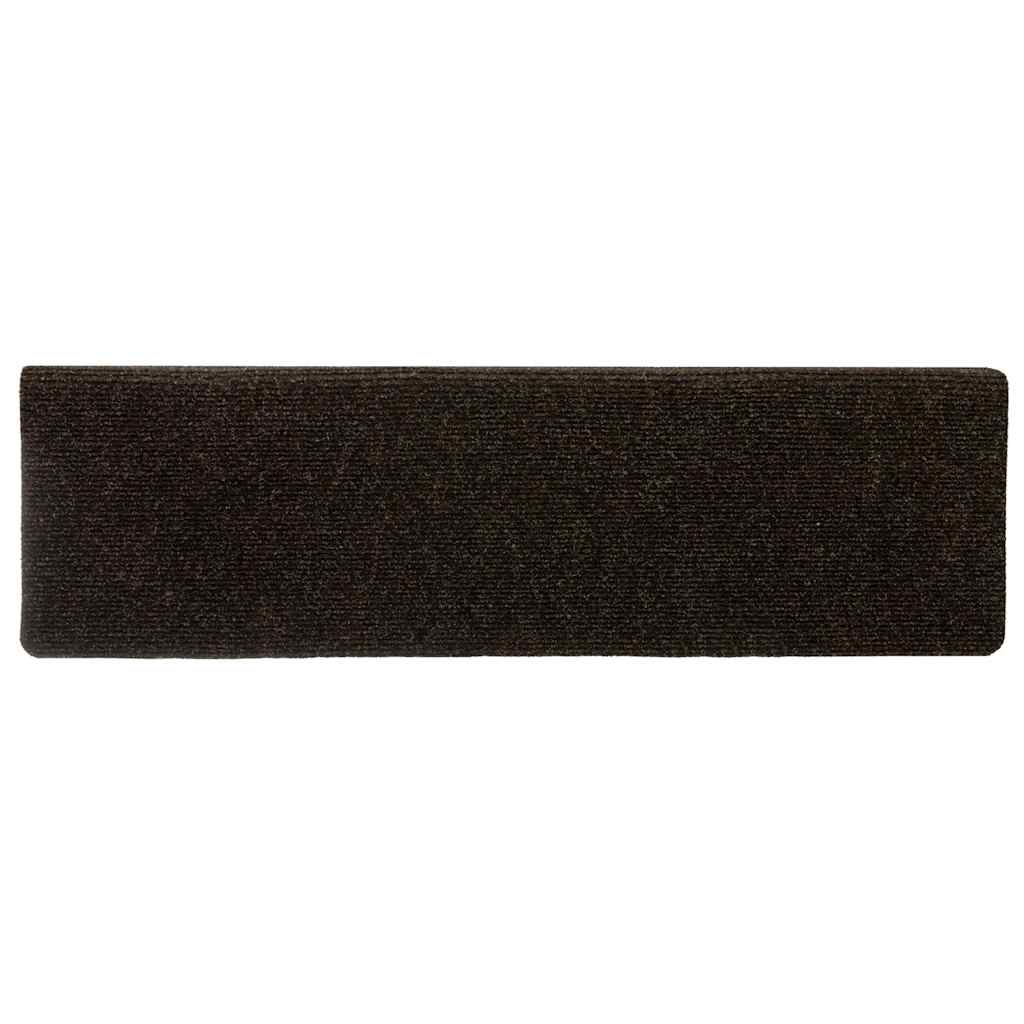 Stufenmatten Selbstklebend 15 Stk. 65x21x4 cm Hellbraun Rechteckiger Rand