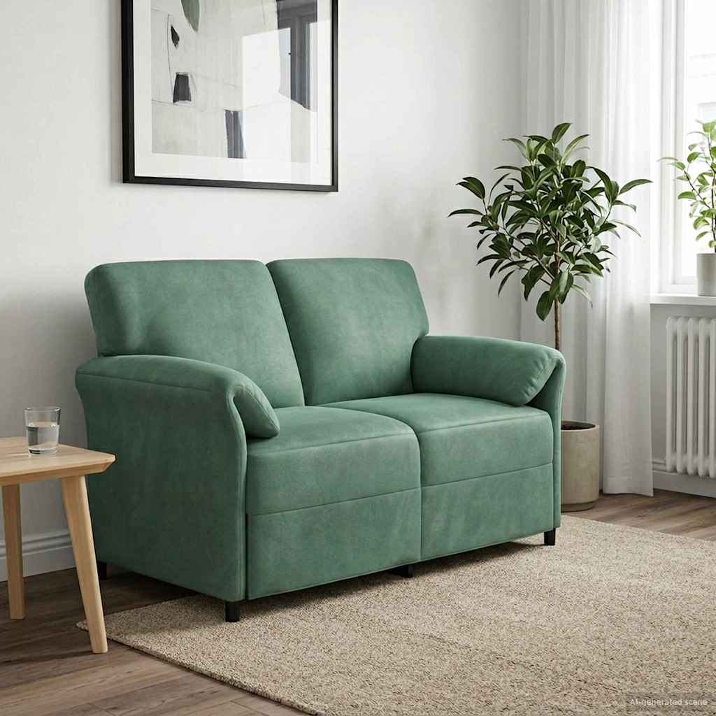 1-Sitzer Sofa Hellgrau 88 x 83 x 95 cm Samt