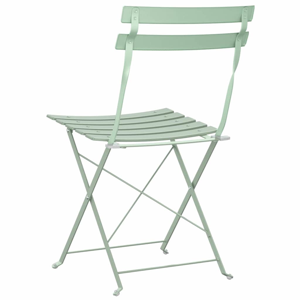 Gartenklappstuhl 2 pcs Grün 42 x 46 x 82cm Metall
