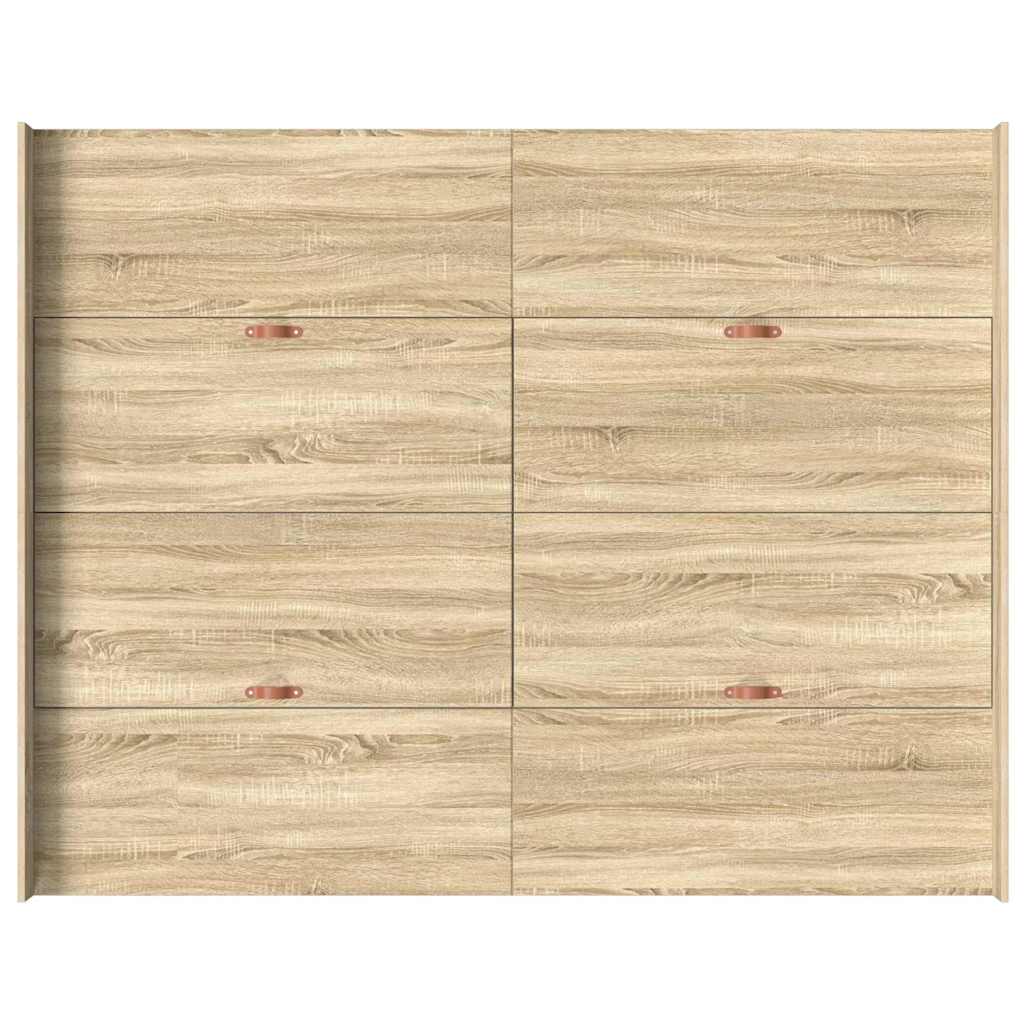 Aufbewahrungsbettgestell Weiß 200 x 200 cm Holzwerkstoff