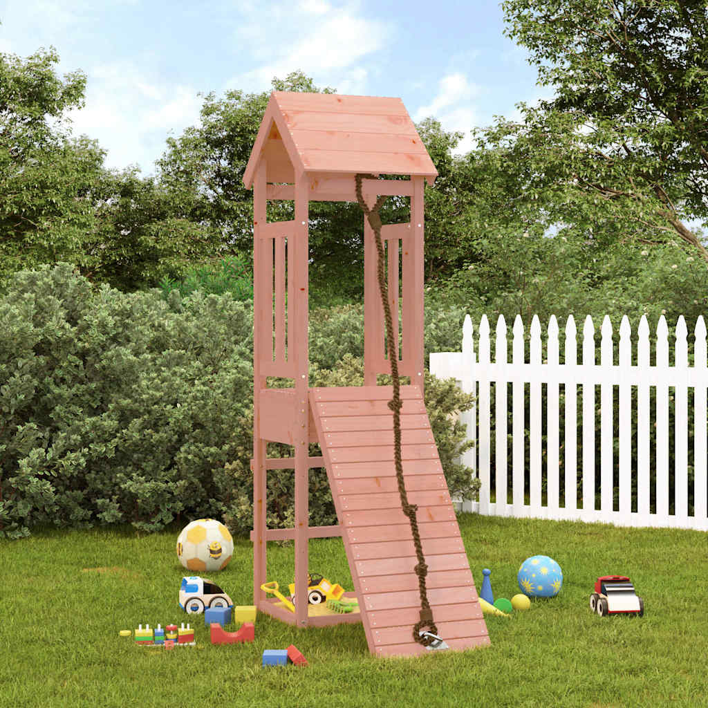 Spielturm mit Kletterwand Massivholz Kiefer
