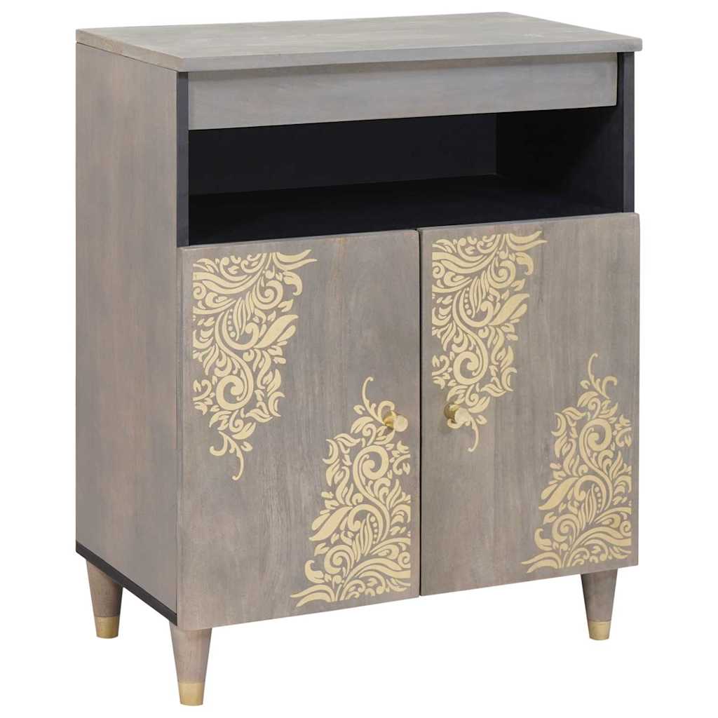 Sideboard mit Regal Braun 60 x 33 x 75 cm Massivholz Mango