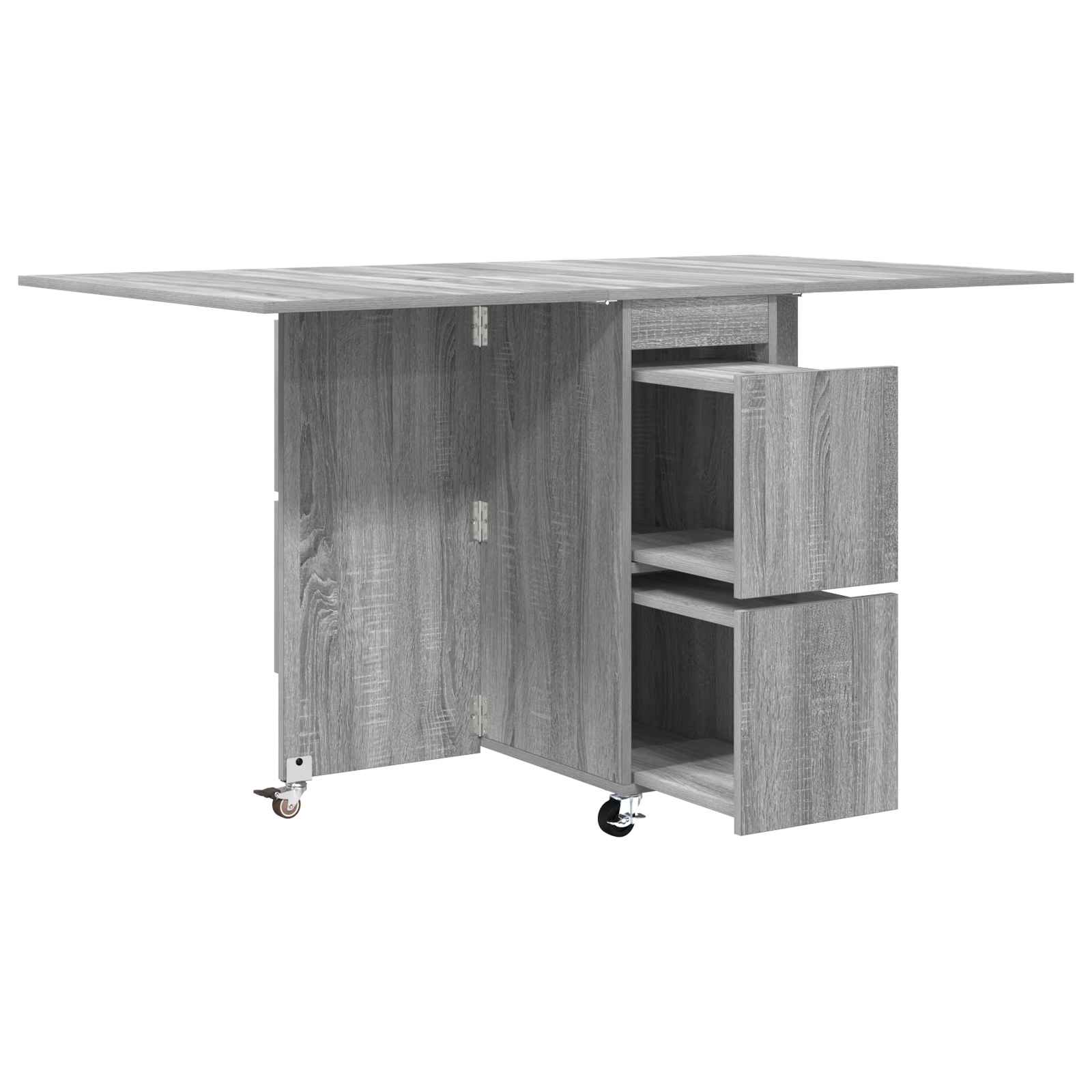 Esstisch 2 pcs 140 x 80 x 77 cm Holzwerkstoff Weiß Rechtwinklig
