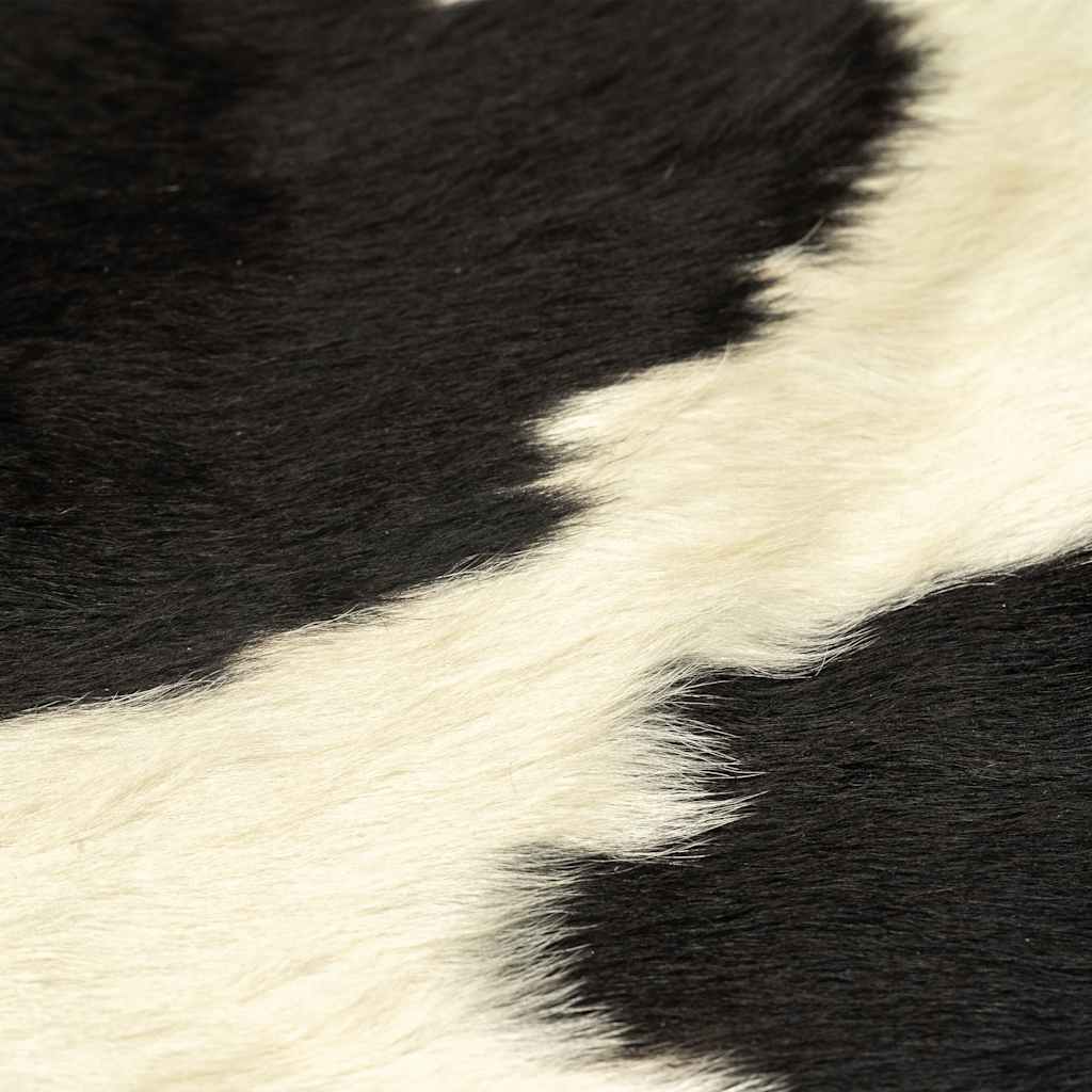 Teppich Echtes Rindsleder Schwarz 150x170 cm