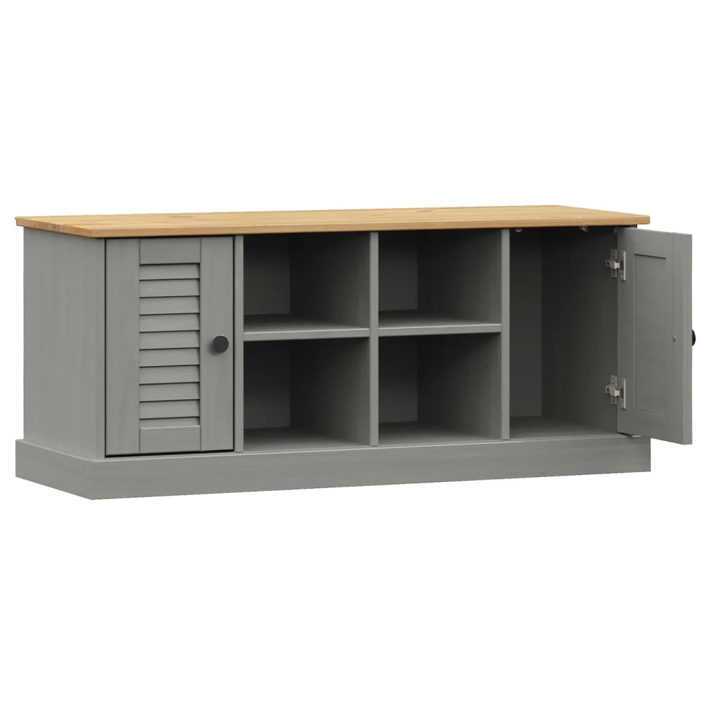 Schuhbank VIGO Weiß 106x35x45 cm Massivholz Kiefer