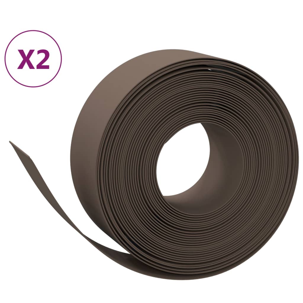 Gartenumrandung 25 m 10 cm PE Grau