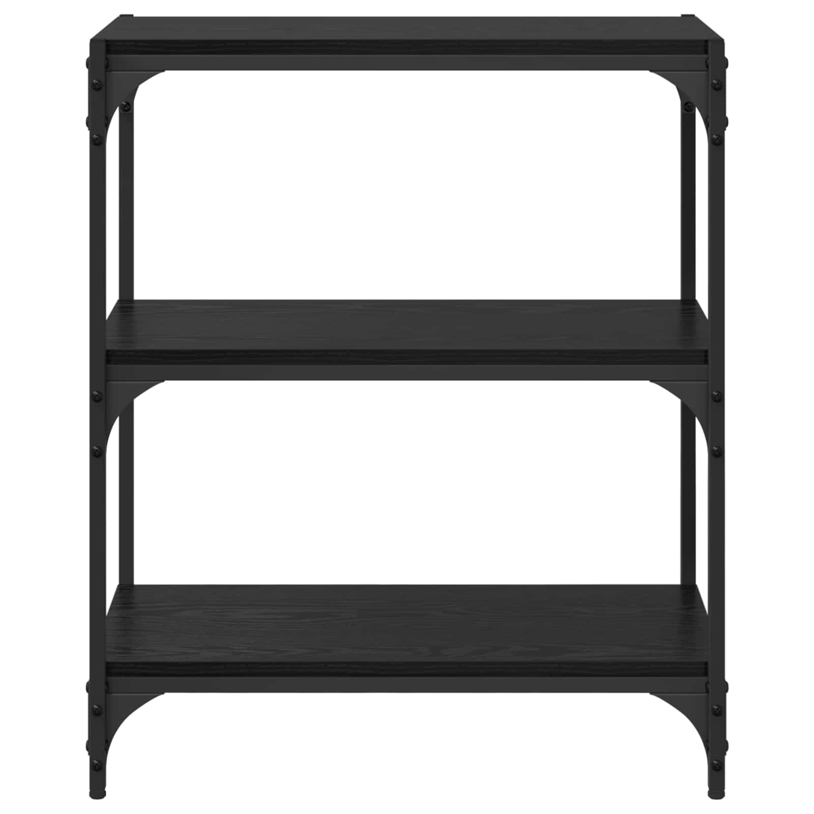 Bücherregal Schwarz 40x33x70,5 cm Holzwerkstoff und Stahl