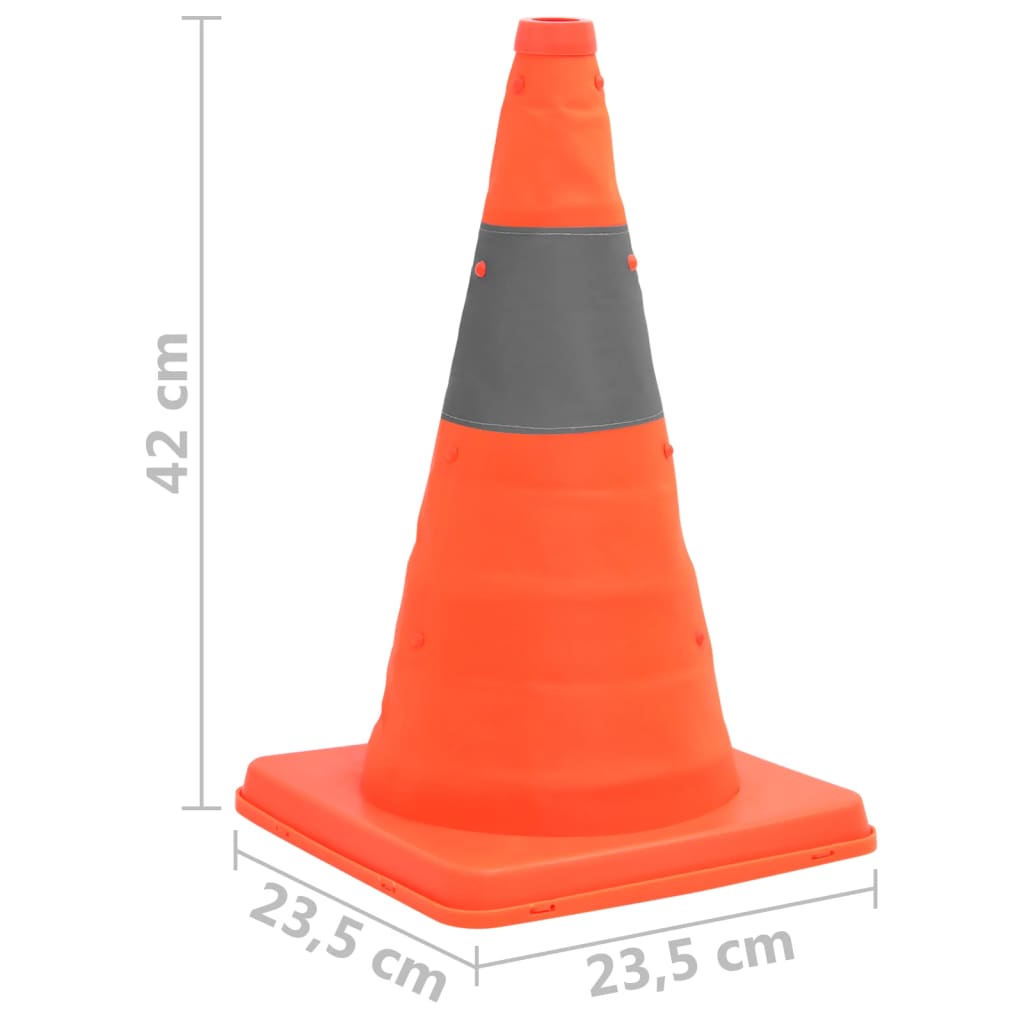 5 Pylone Verkehrsleitkegel 42 cm