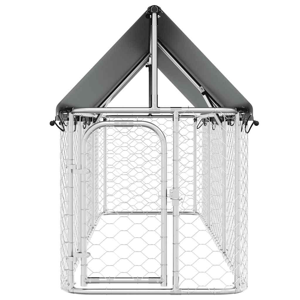 Outdoor-Hundezwinger mit Dach 400x200x150 cm