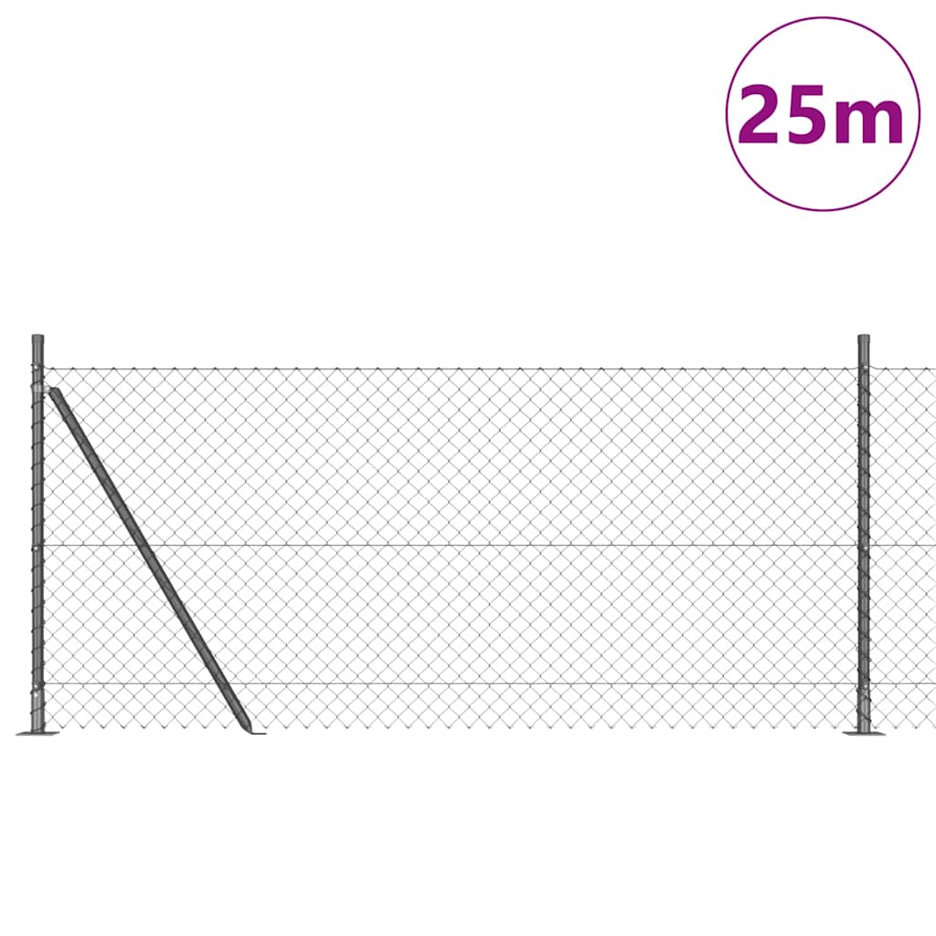 Outdoor Kettenglied-Zaun Erdfixierung 10 x 0,4 m Grün Netz