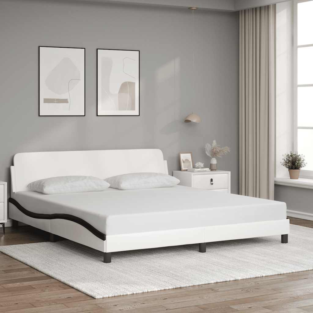 Bettgestell "Dover" Schwarz 80x200 cm Kunstleder