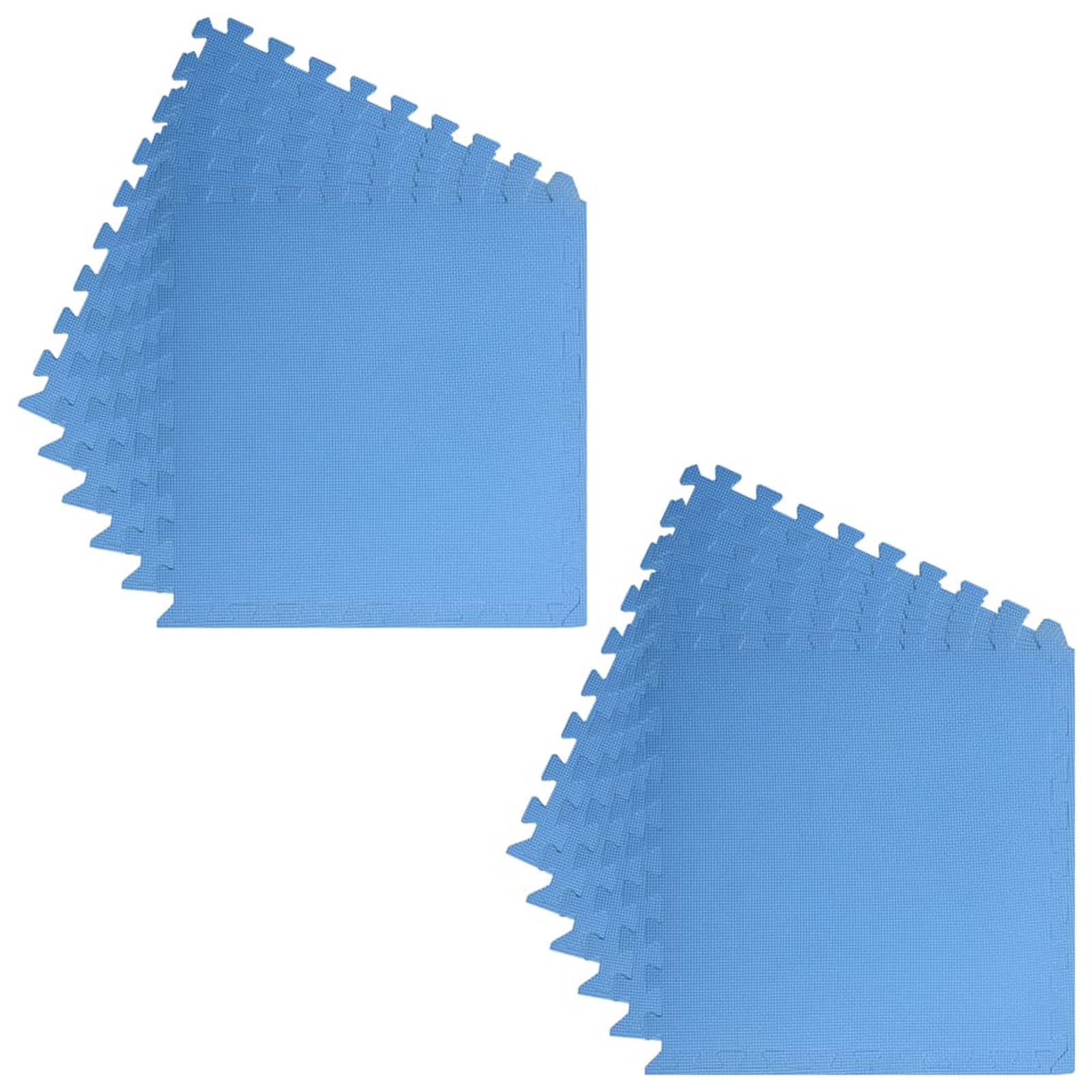 Pool Bodenteppich 6 pcs Schwarz 2,16 ㎡ EVA-Schaum