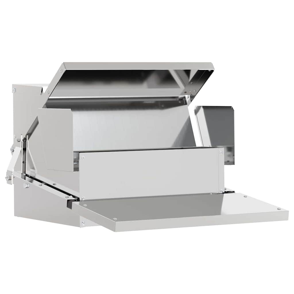 Hühnertretfeeder Schwarz 50 x 40 x 29 cm Kaltgewalzter Stahl