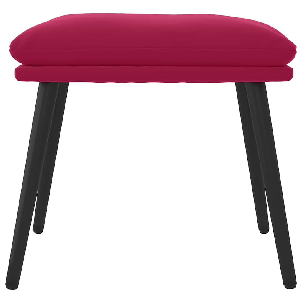 Fußhocker Hellgrau 45x29,5x35 cm Samt