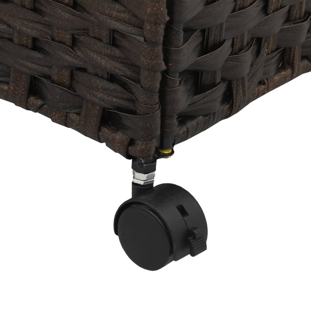 Wäschekorb mit Rollen 60x35x60,5 cm Rattan