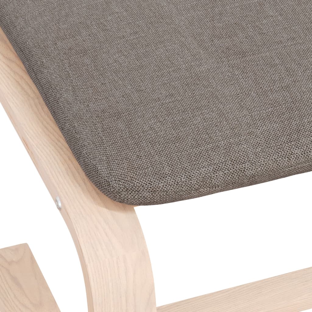 Fußhocker Creme 51x41x40 cm Stoff