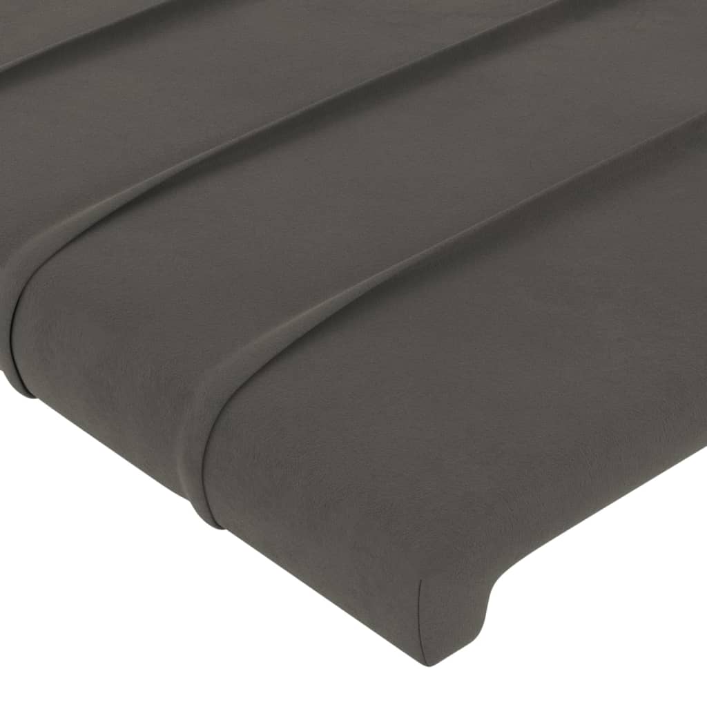 Kopfteil Hellgrau 80x5x118/128 cm Samt