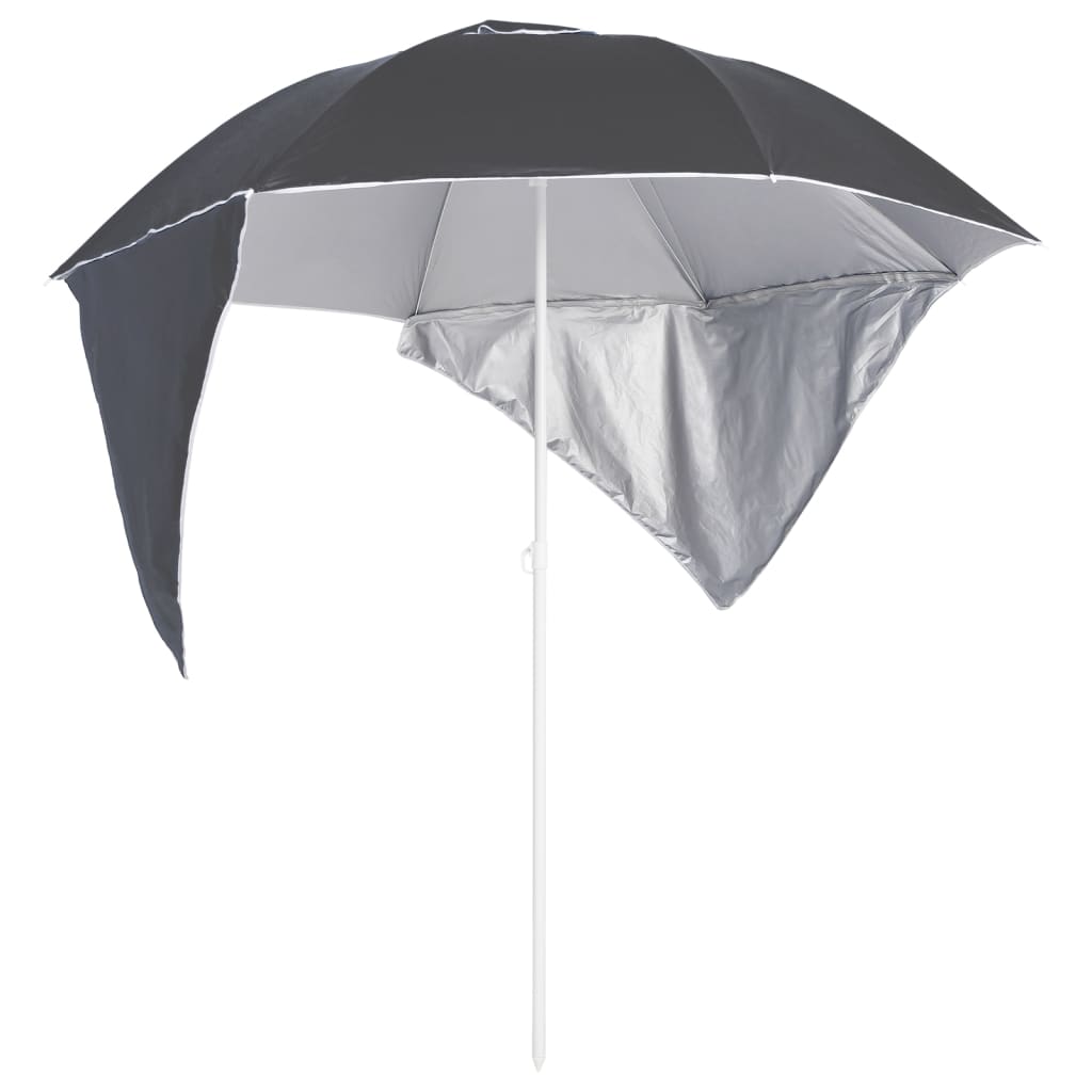 Strandschirm mit Seitenteilen Sandfarbe 215 cm