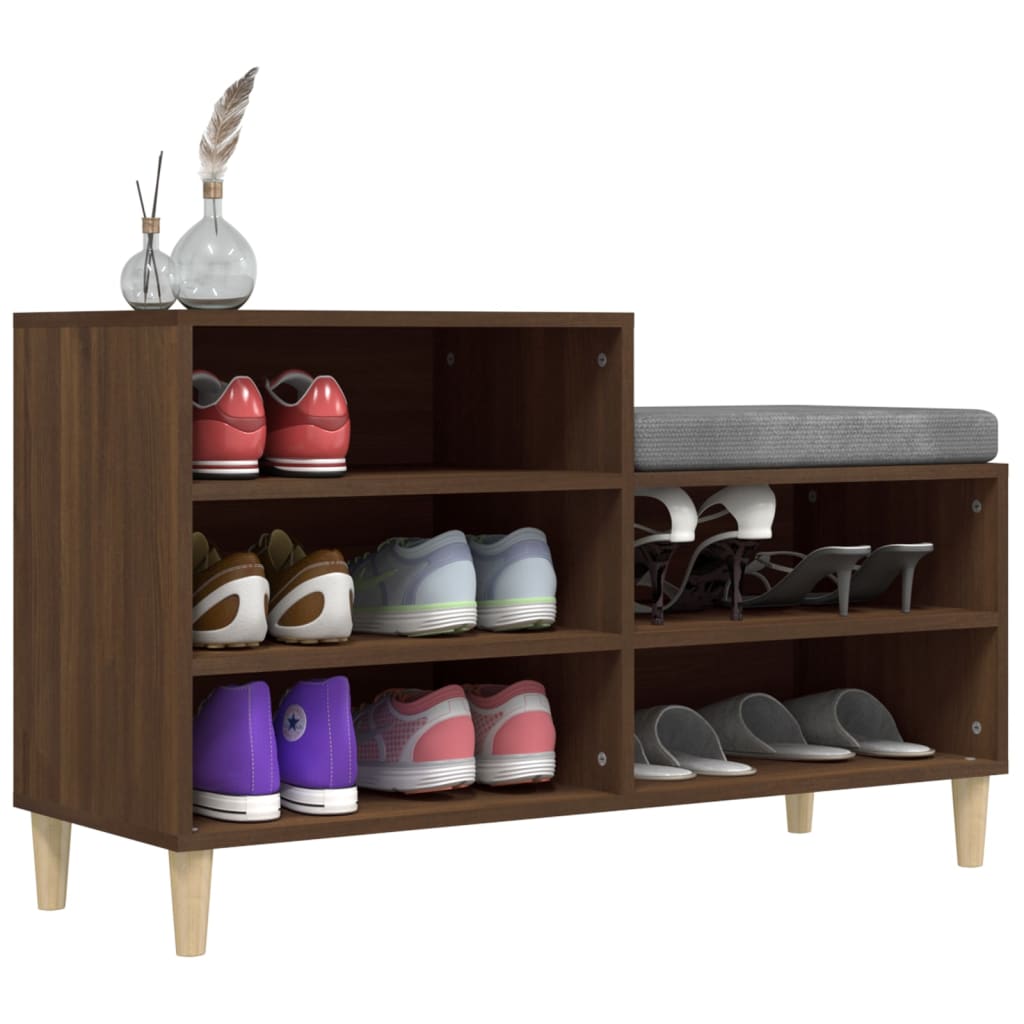 Schuhregal Weiß 102x36x60 cm Holzwerkstoff