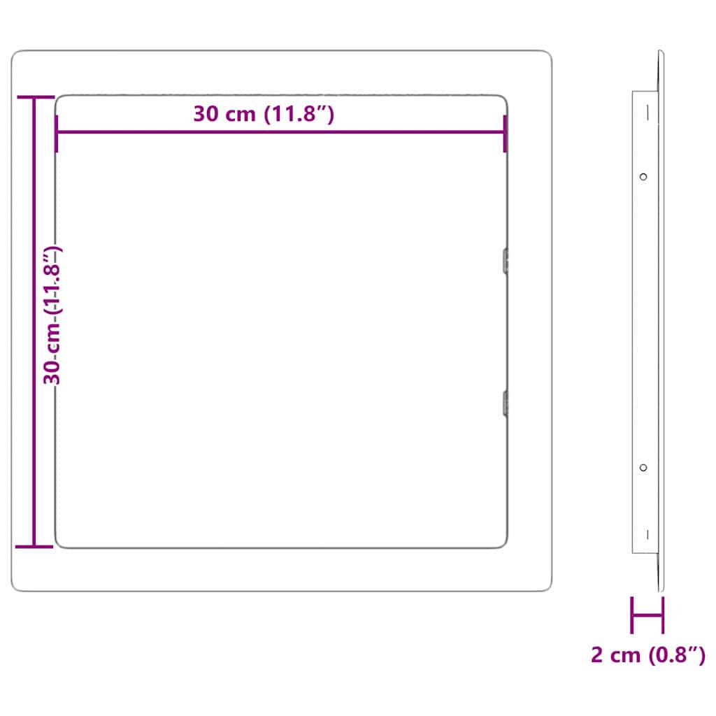 Zugangspanels 2 pcs Weiß 15 x 15 cm ABS Kunststoff