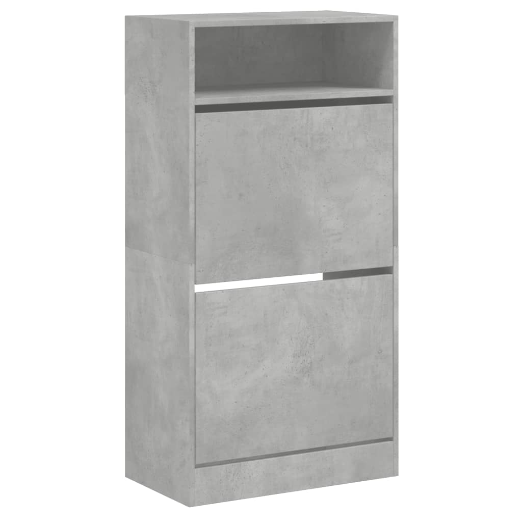 Schuhschrank mit 2 Klappen Weiß 80x34x116 cm