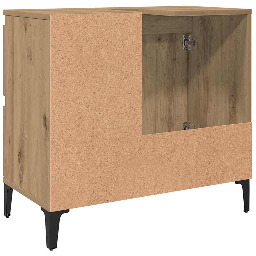 Badschrank Weiß 65x33x60 cm Holzwerkstoff