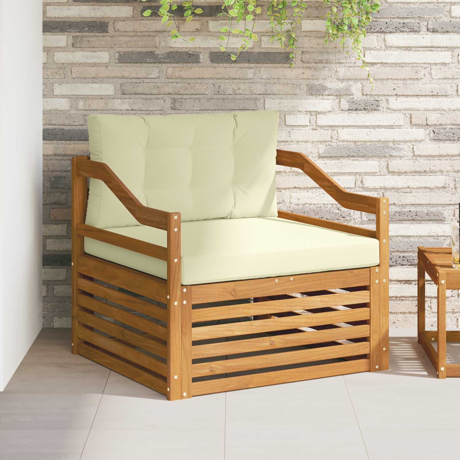 2 Stück Outdoor-Sofa Natur