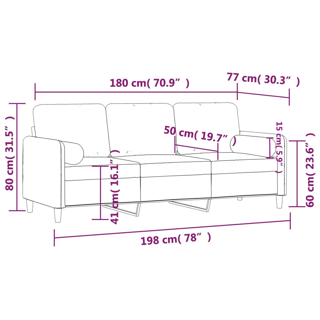 2-Sitzer-Sofa mit Zierkissen Dunkelgrün 120 cm Samt