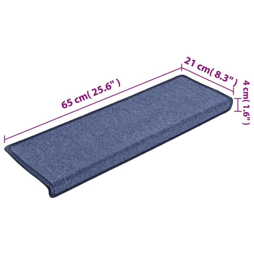 Stufenmatten 15 Stk. 65x21x4 cm Anthrazit Rechteckiger Rand
