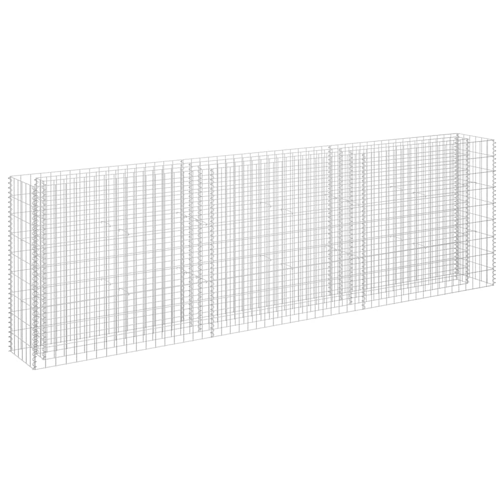 Gabionen-Hochbeet Verzinkter Stahl 90x30x10 cm