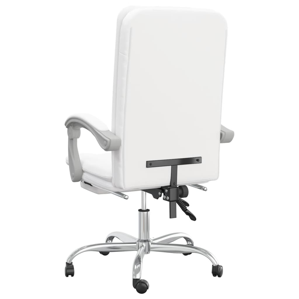 Bürostuhl mit Liegefunktion Schwarz Kunstleder
