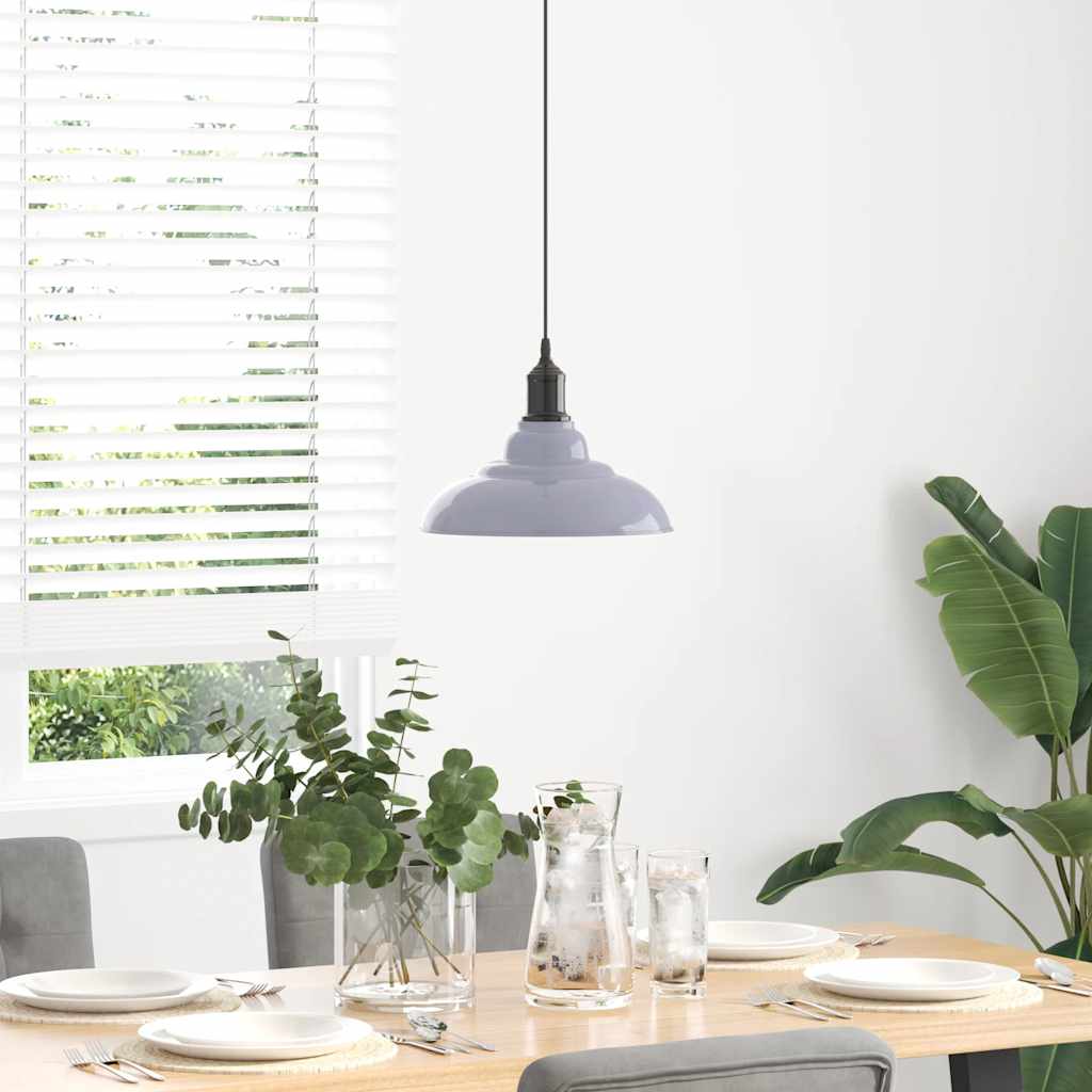 Pendelleuchte Höhenverstellbar E27 Schwarz Glänzend Ø 31 cm