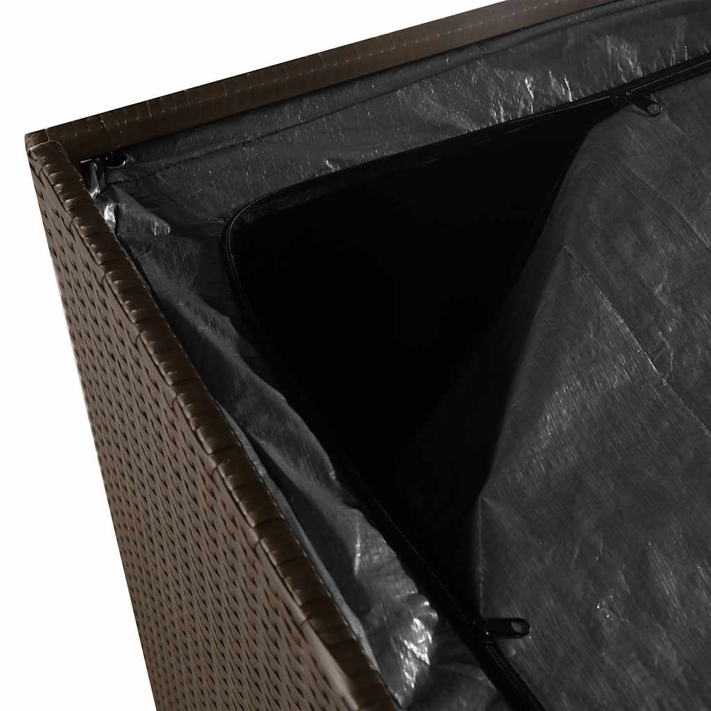 Garten-Aufbewahrungsbox Schwarz 110 x 50 x 58 cm Poly Rattan