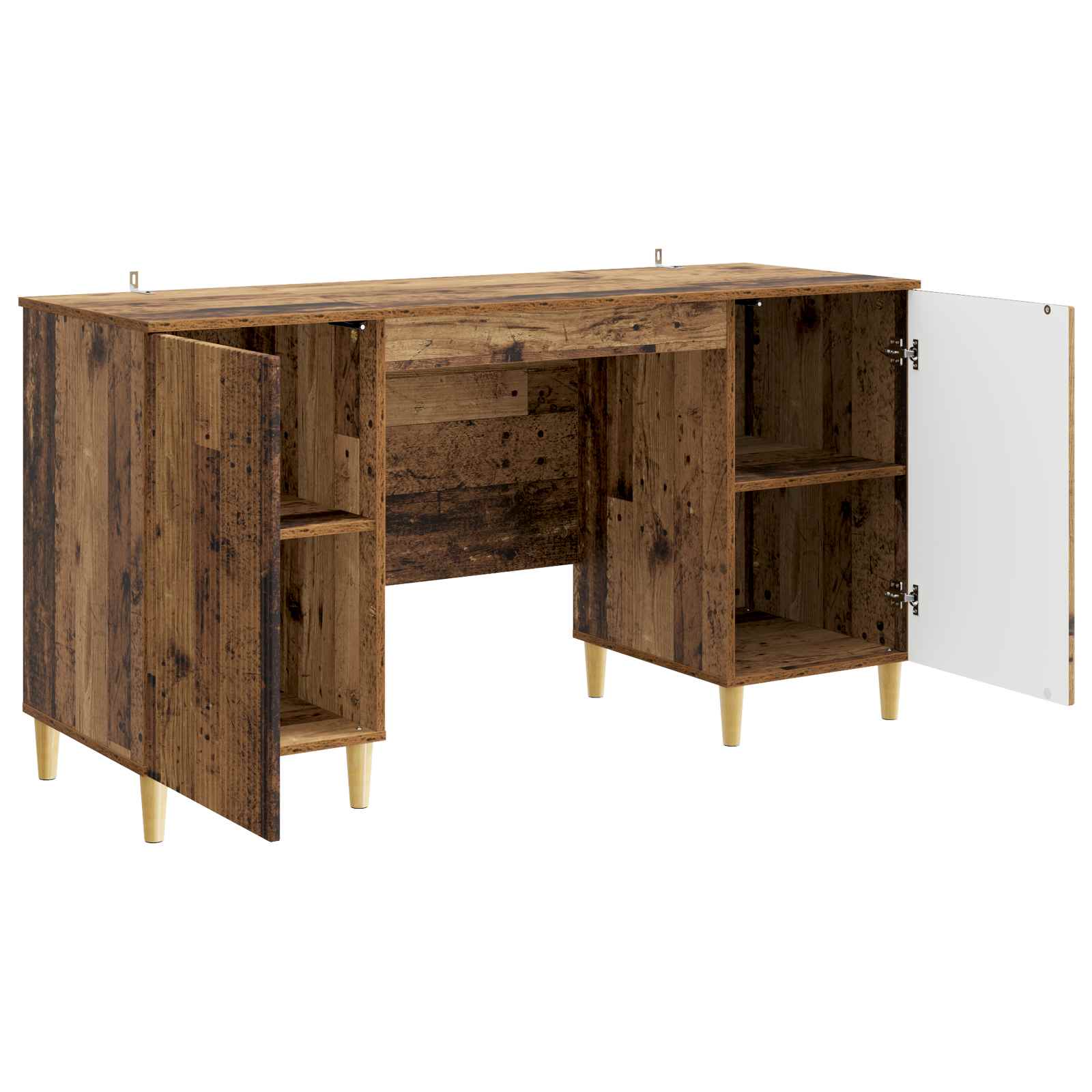 Schreibtisch mit Regal Schwarz 142,5 x 50 x 75 cm Holzwerkstoff